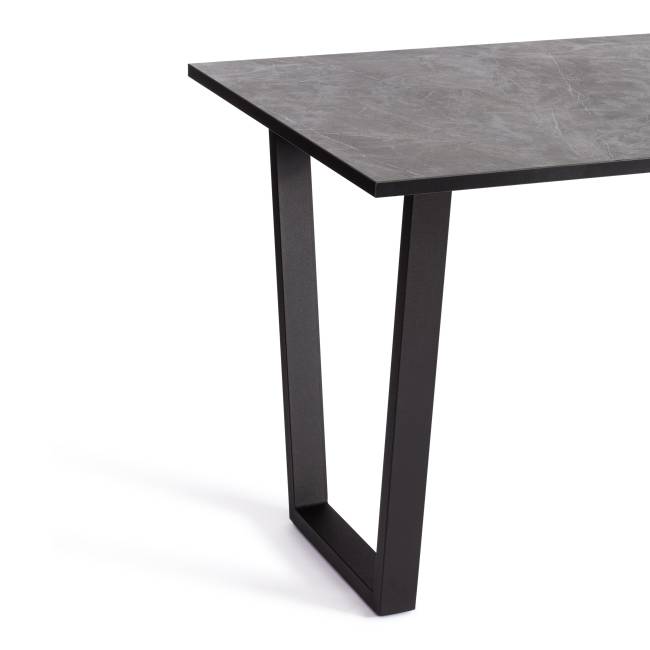 Стол COSTA ЛДСП/HPL/металл,  120 х 80 х 75 см, Гранит тёмный/чёрный