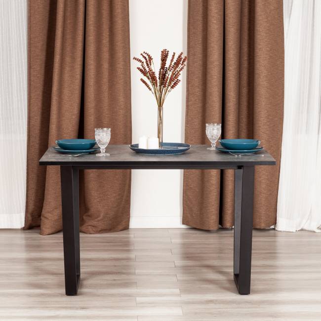 Стол COSTA ЛДСП/HPL/металл,  120 х 80 х 75 см, Гранит тёмный/чёрный