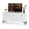 Два широких серванта и ТВ-тумба Валенсия цвет белый шагрень