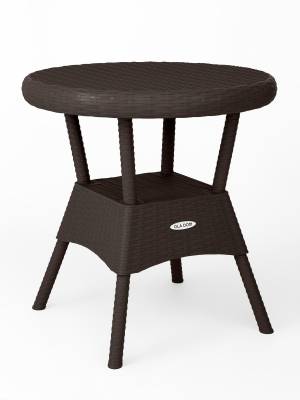 Стол садовый круглый Bermonti, коричневый