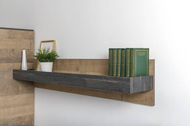 Два комода с ящиками с навесной полкой и комод с ящиком и дверкой в гостиную Трувор цвет дуб гранж песочный/интра Два комода с ящиками с навесной полкой и комод с ящиком и дверкой в гостиную Трувор цвет дуб гранж песочный/интра