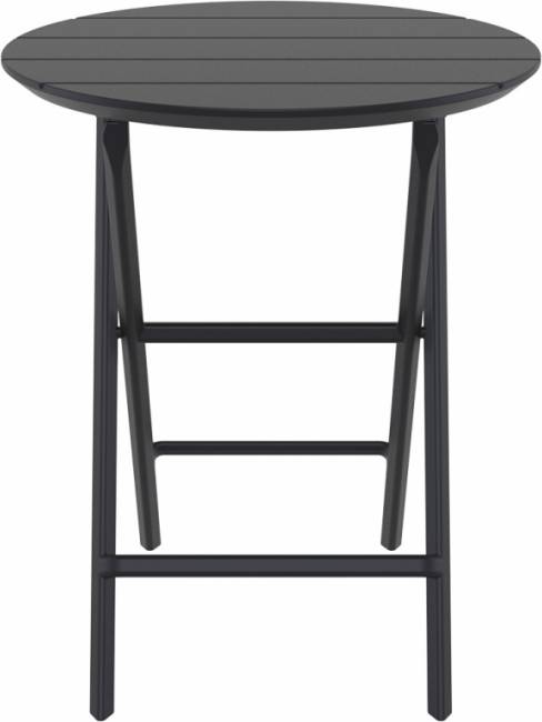 Стол пластиковый складной Helen Folding Table Ø60 черный Ø600х740 мм