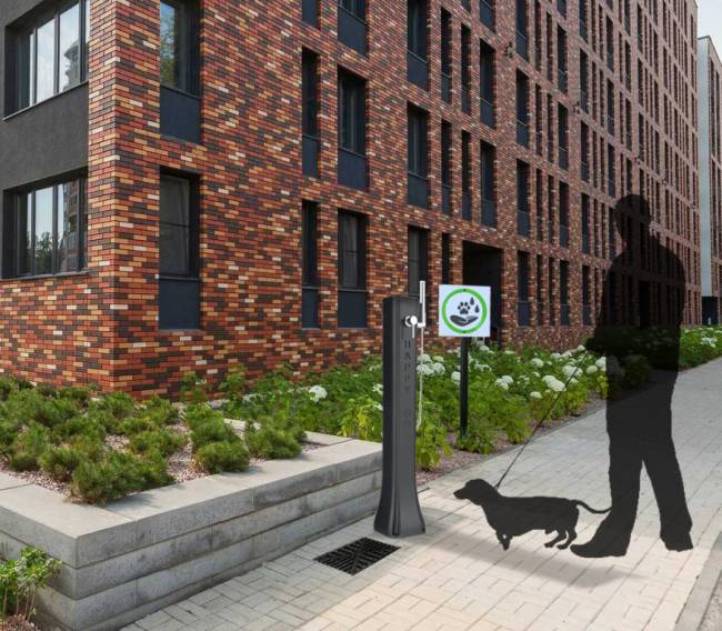 Душ солнечный для ног Happy Go HG 140 антрацит 245х230х1200 мм